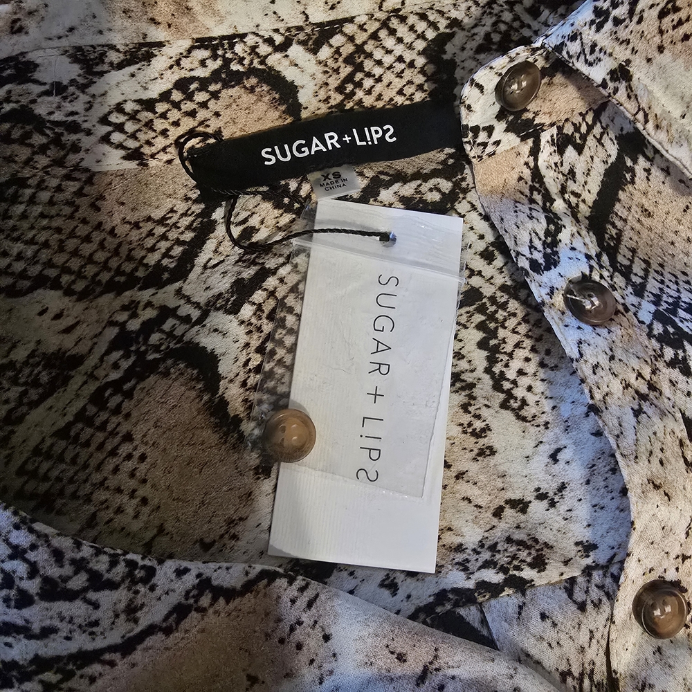 Sugarlips Snake Print Dress - Beige and‎ Black - Picture 4 of 5